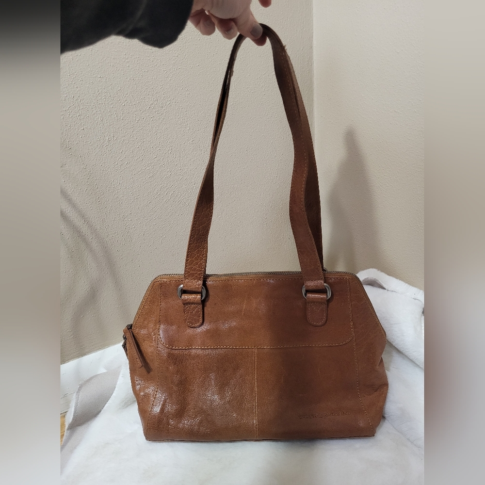 Spikes And Sparrow Leather Shoulder Bag